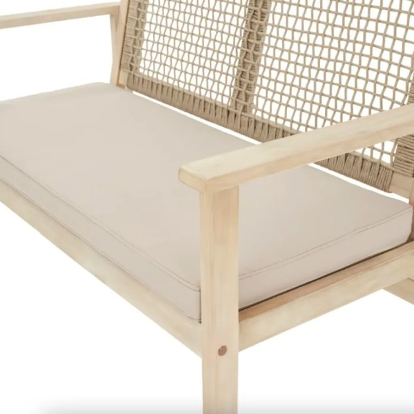 Садова лавка Di Volio Teracina з спинкою бежева