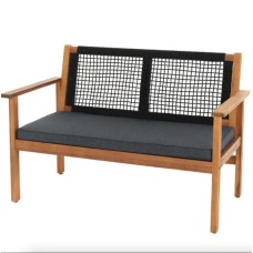 Садова лавка Di Volio Teracina з спинкою чорна