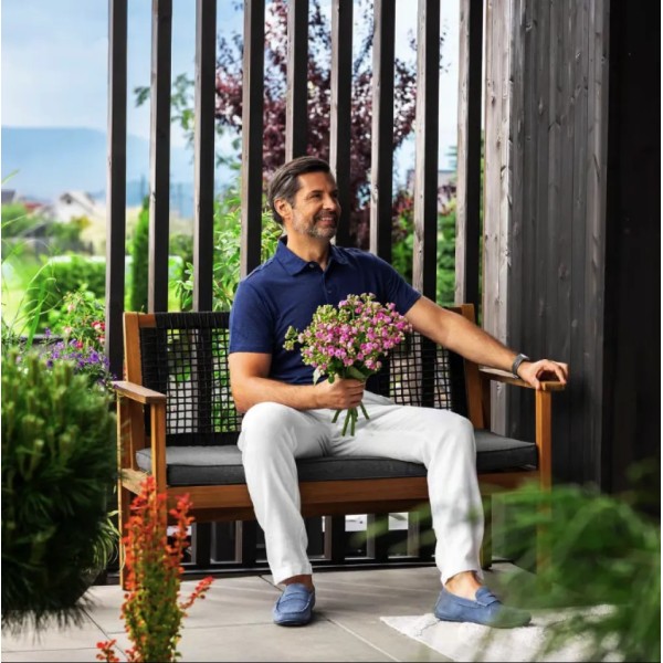 Садова лавка Di Volio Teracina з спинкою чорна