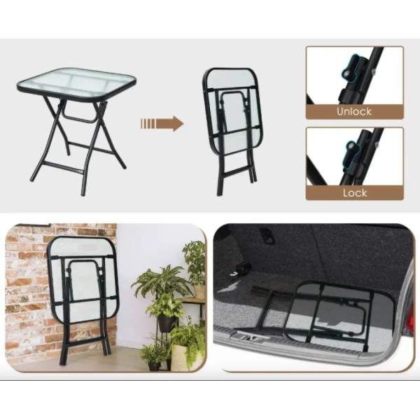 Садовий стіл Costway Kontrast розкладний