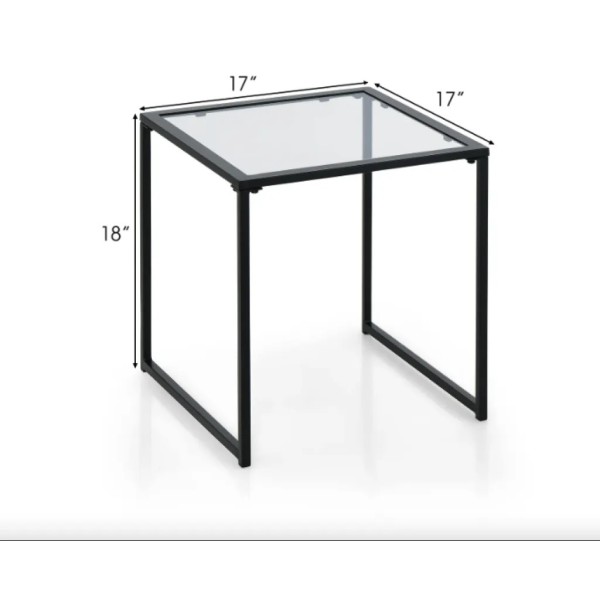Садовий стіл Costway Trotten з металевим каркасом