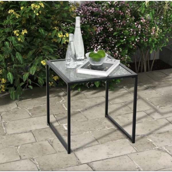 Садовий стіл Costway Trotten з металевим каркасом
