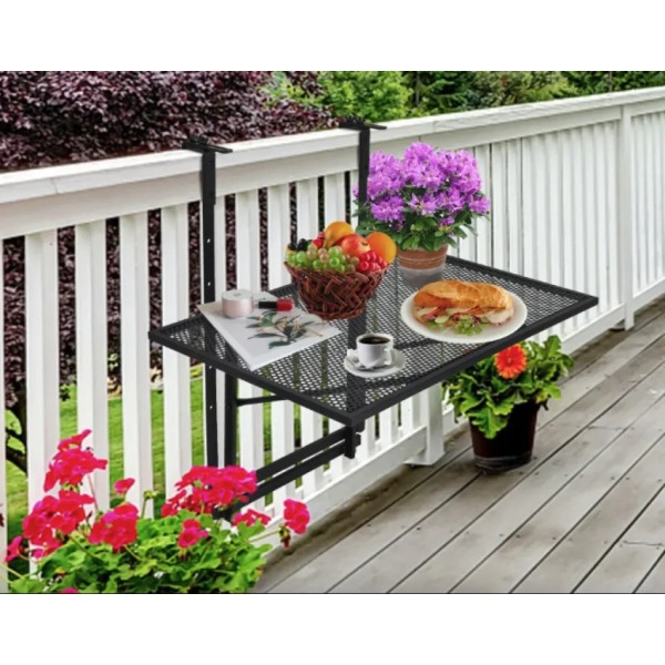 Підвісний столик Costway Mesa балконний чорний