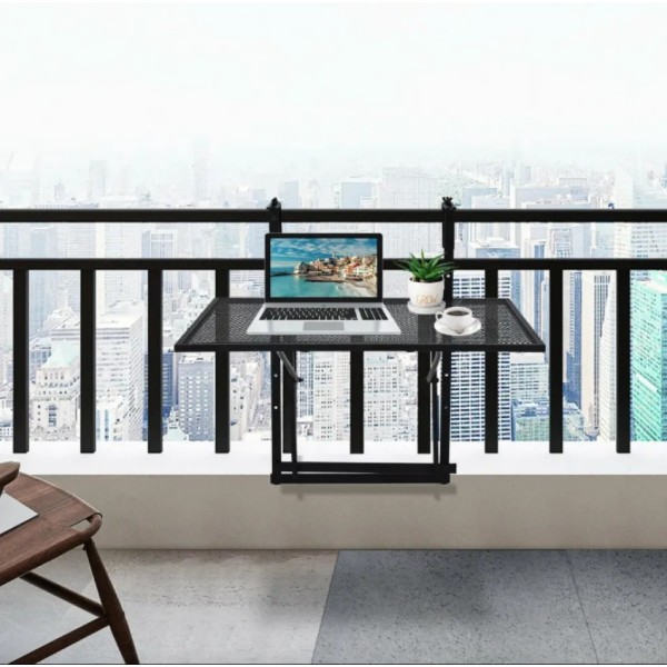 Підвісний столик Costway Mesa балконний чорний