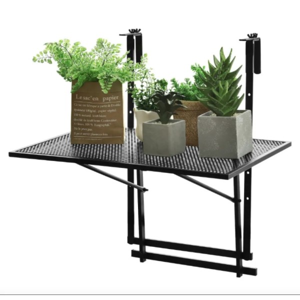 Підвісний столик Costway Mesa балконний чорний