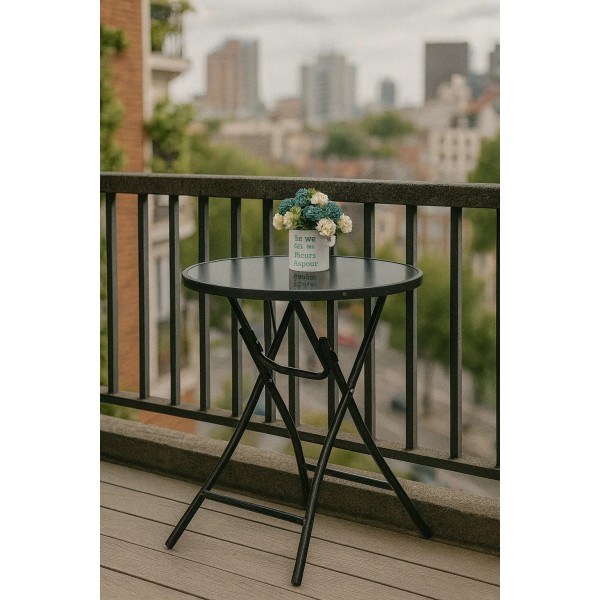 Стіл садовий Costway Mix складаний круглий