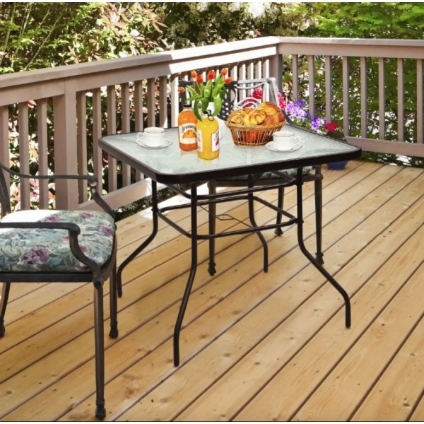 Садовий стіл Costway Jupiter скляний