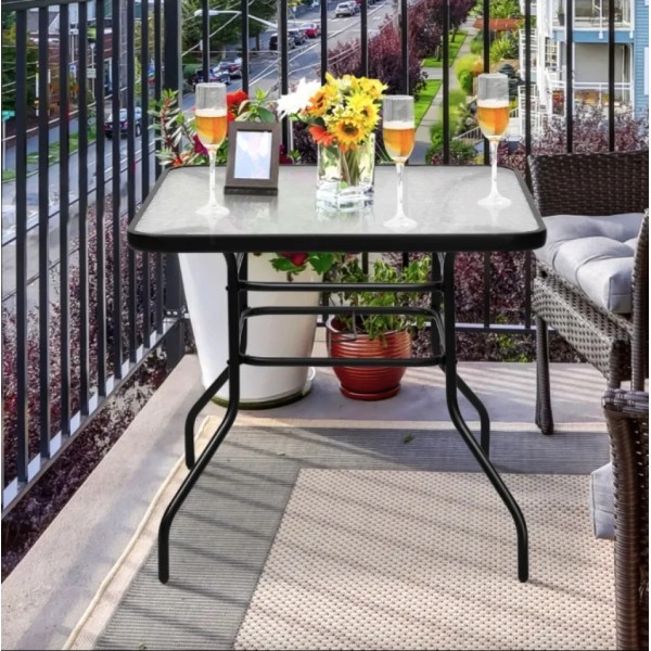 Садовий стіл Costway Jupiter скляний