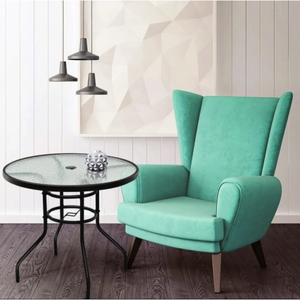 Садовий стіл Costway Acapulco з місцем для парасолі