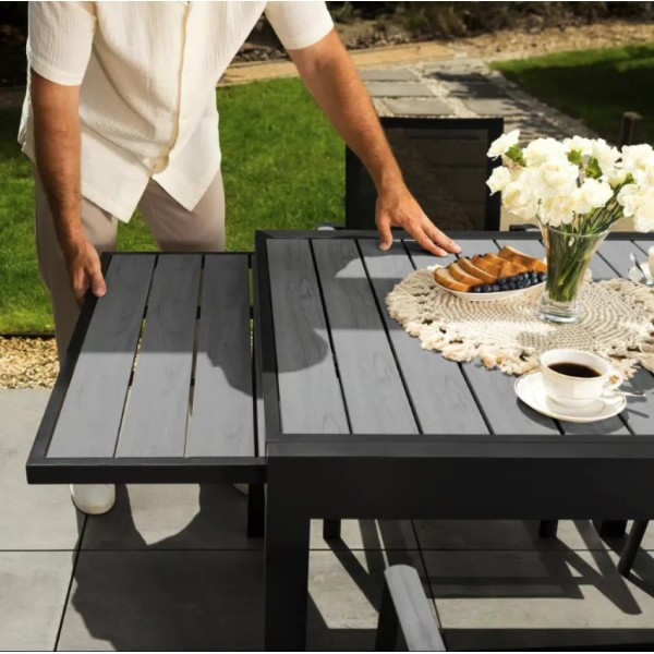 Стіл Di Volio Comlo розсувний сірий