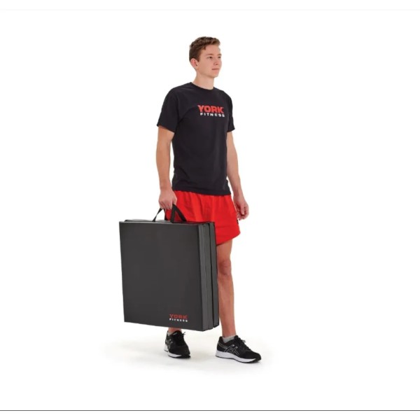 Мат гімнастичний твердий York Fitness 5см чорний