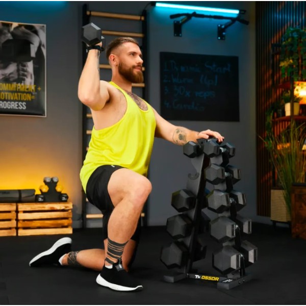 Стійка-піраміда для зберігання 5 пар гантелей Trex Sport TX-055DR