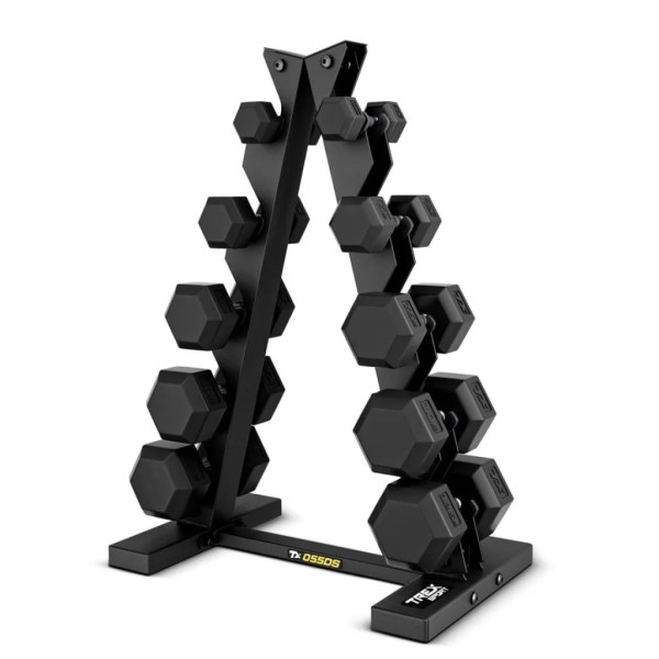 Стійка-піраміда для зберігання 5 пар гантелей Trex Sport TX-055DR