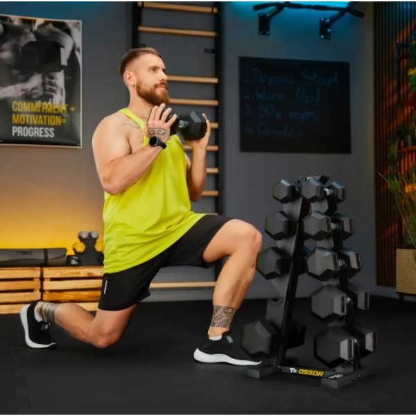 Стійка-піраміда для зберігання 5 пар гантелей Trex Sport TX-055DR