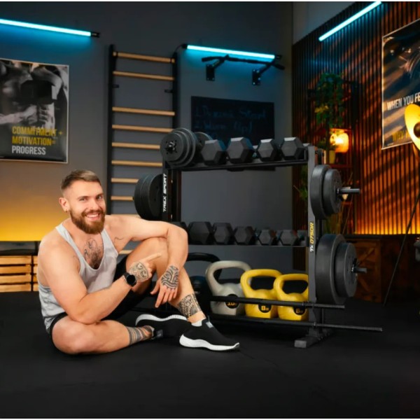 Стійка 3-рівнева для гантелей, грифів та гирь Trex Sport TX-075DR