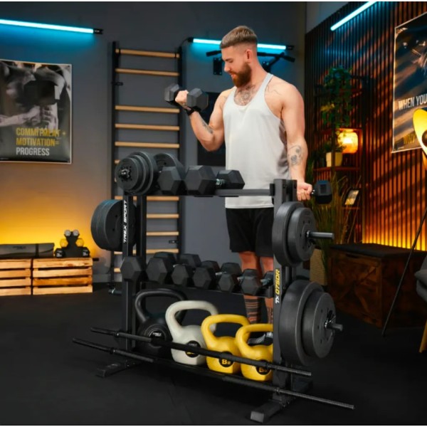 Стійка 3-рівнева для гантелей, грифів та гирь Trex Sport TX-075DR