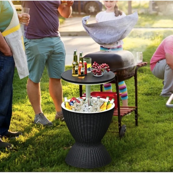 Стіл-холодильник Costway Curver з регульованою висотою 30L чорний