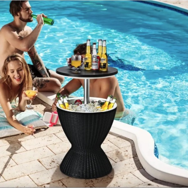 Стіл-холодильник Costway Curver з регульованою висотою 30L чорний