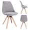 Стілець Saida Jumi у скандинавському стилі з дерев'яними ніжками сірий