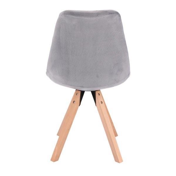 Стілець Saida Jumi у скандинавському стилі з дерев'яними ніжками сірий