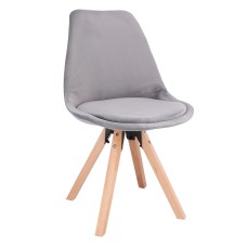 Стілець Saida Jumi у скандинавському стилі з дерев'яними ніжками сірий