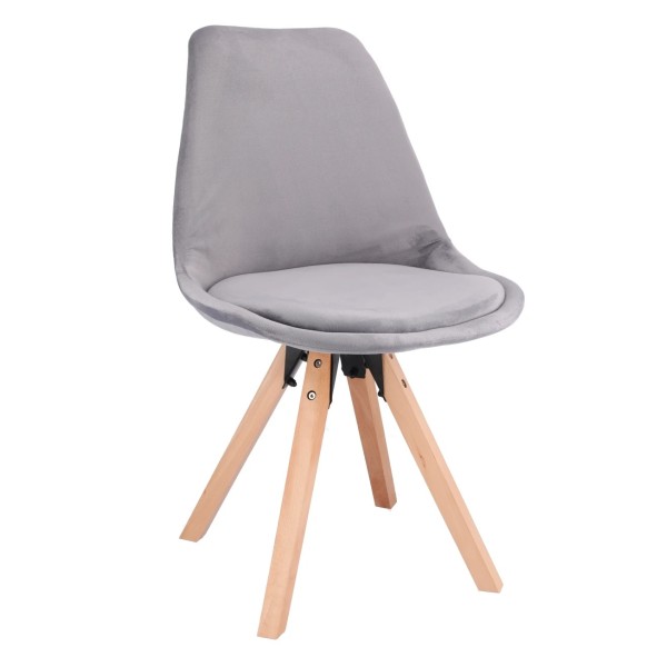 Стілець Saida Jumi у скандинавському стилі з дерев'яними ніжками сірий