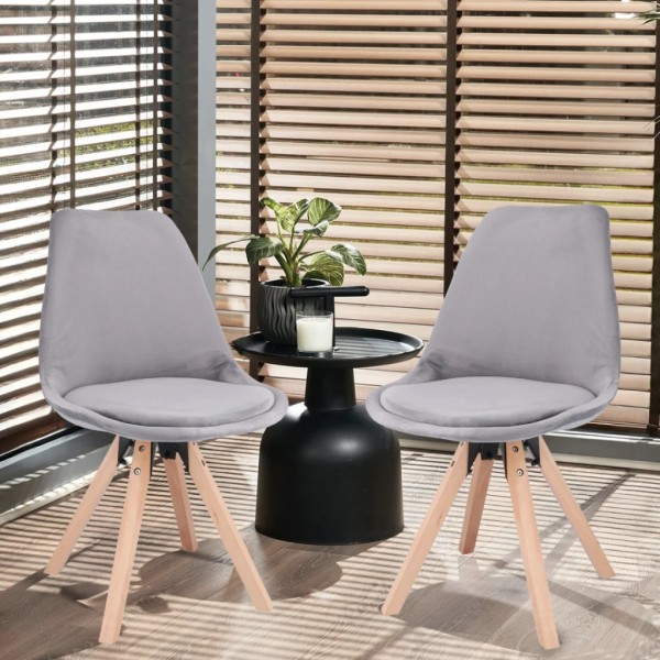 Стілець Saida Jumi у скандинавському стилі з дерев'яними ніжками сірий