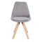 Стілець Saida Jumi у скандинавському стилі з дерев'яними ніжками сірий