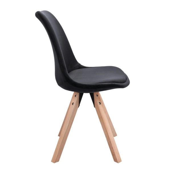 Стілець Saida Jumi у скандинавському стилі з дерев'яними ніжками чорний