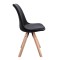 Стілець Saida Jumi у скандинавському стилі з дерев'яними ніжками чорний