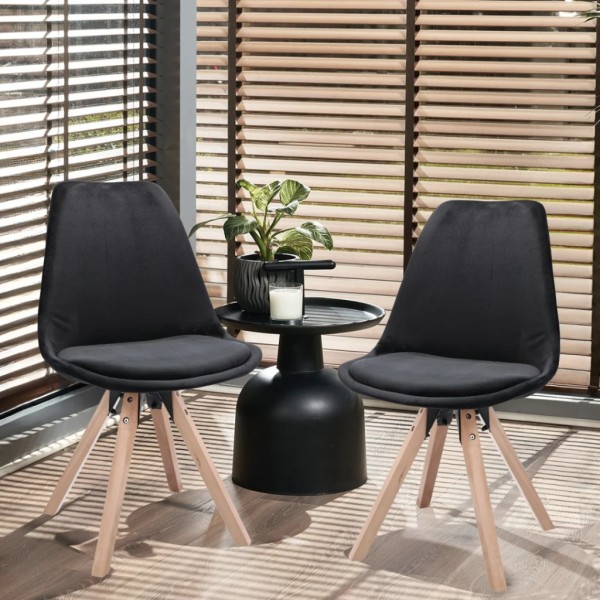 Стілець Saida Jumi у скандинавському стилі з дерев'яними ніжками чорний