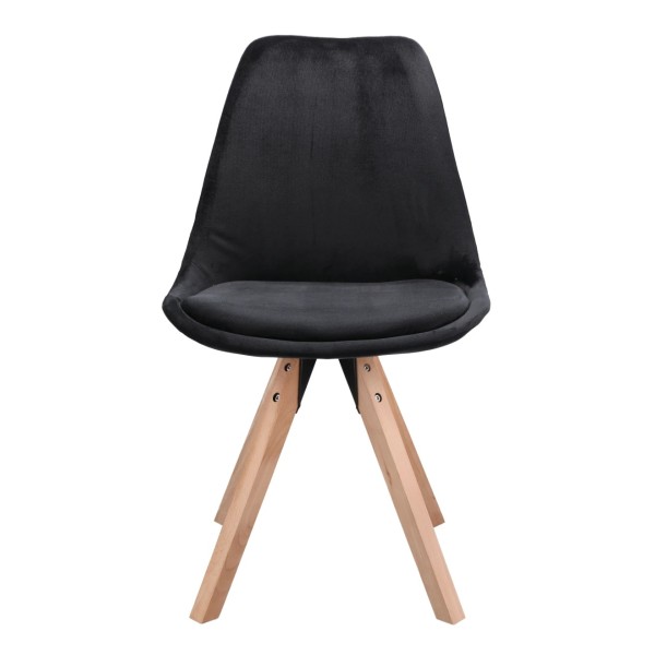Стілець Saida Jumi у скандинавському стилі з дерев'яними ніжками чорний