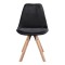 Стілець Saida Jumi у скандинавському стилі з дерев'яними ніжками чорний