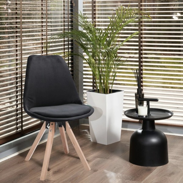 Стілець Saida Jumi у скандинавському стилі з дерев'яними ніжками чорний