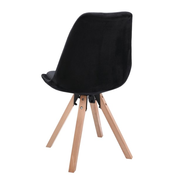 Стілець Saida Jumi у скандинавському стилі з дерев'яними ніжками чорний