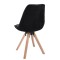 Стілець Saida Jumi у скандинавському стилі з дерев'яними ніжками чорний