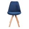 Стілець Saida Jumi у скандинавському стилі з дерев'яними ніжками синій