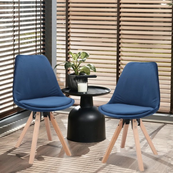 Стілець Saida Jumi у скандинавському стилі з дерев'яними ніжками синій