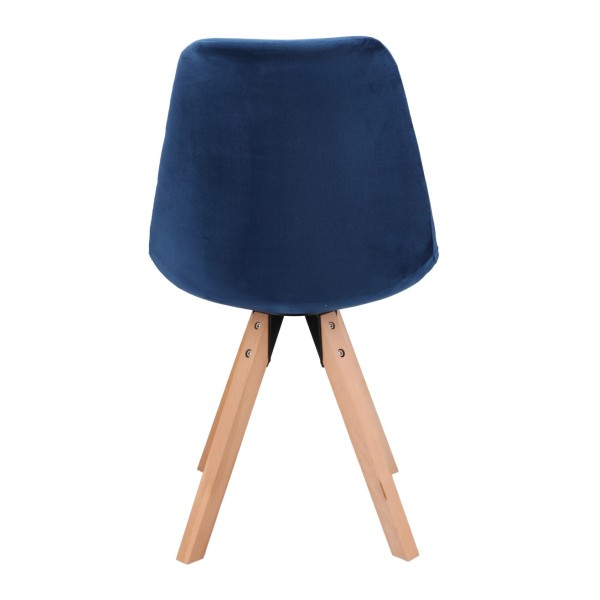 Стілець Saida Jumi у скандинавському стилі з дерев'яними ніжками синій