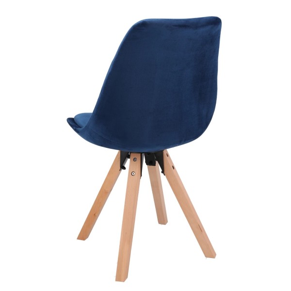 Стілець Saida Jumi у скандинавському стилі з дерев'яними ніжками синій