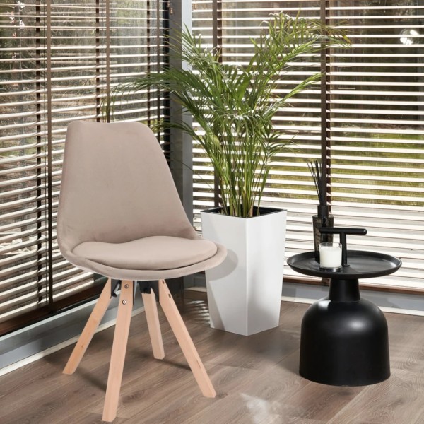 Стілець Saida Jumi у скандинавському стилі з дерев'яними ніжками бежевий