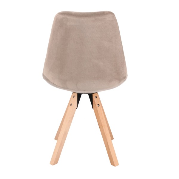 Стілець Saida Jumi у скандинавському стилі з дерев'яними ніжками бежевий