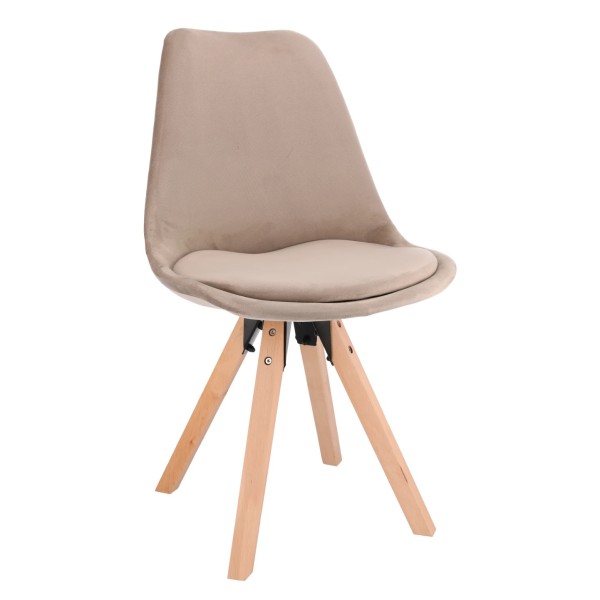 Стілець Saida Jumi у скандинавському стилі з дерев'яними ніжками бежевий
