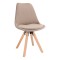 Стілець Saida Jumi у скандинавському стилі з дерев'яними ніжками бежевий