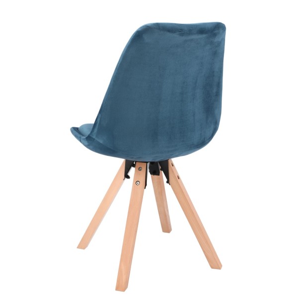 Стілець Saida Jumi у скандинавському стилі з дерев'яними ніжками аквамариновий