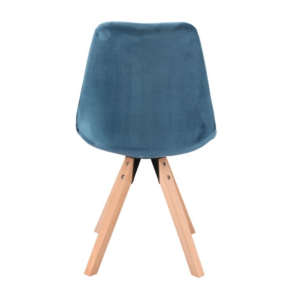 Стілець Saida Jumi у скандинавському стилі з дерев'яними ніжками аквамариновий