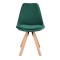 Стілець Saida Jumi у скандинавському стилі з дерев'яними ніжками зелений
