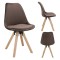 Стілець Saida Jumi у скандинавському стилі з дерев'яними ніжками коричневий