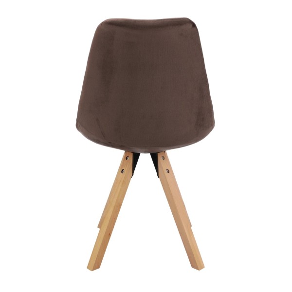 Стілець Saida Jumi у скандинавському стилі з дерев'яними ніжками коричневий