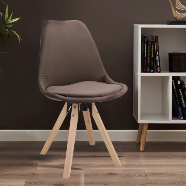 Стілець Saida Jumi у скандинавському стилі з дерев'яними ніжками коричневий